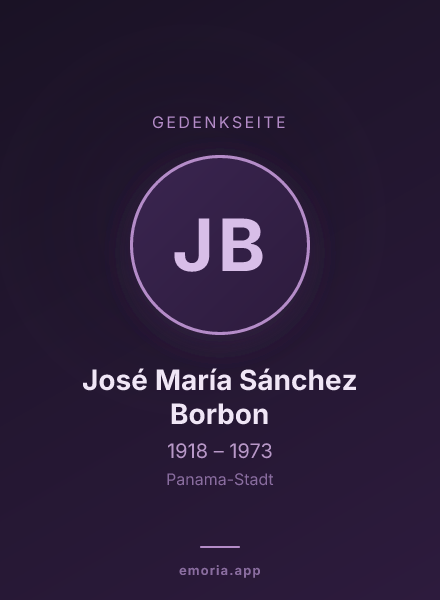 Gedenkportrait von José María Sánchez Borbon