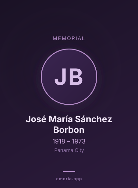 Memorial portrait of José María Sánchez Borbon