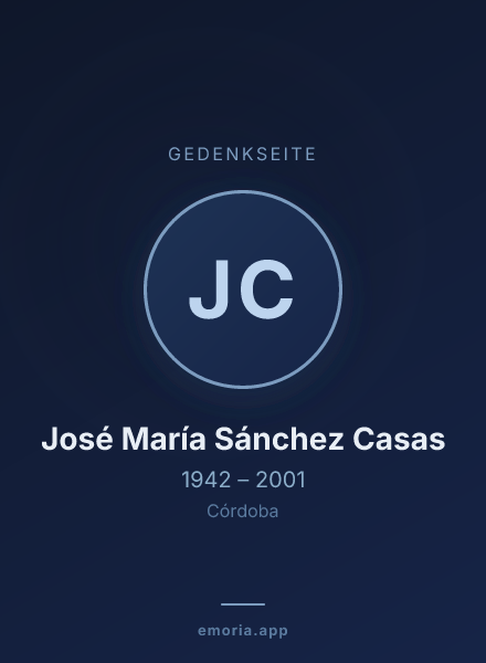 Gedenkportrait von José María Sánchez Casas