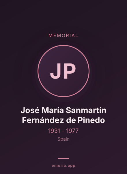 Memorial portrait of José María Sanmartín Fernández de Pinedo
