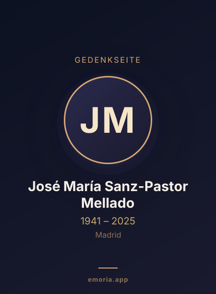 Gedenkportrait von José María Sanz-Pastor Mellado