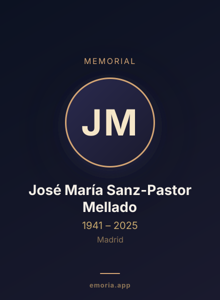 Memorial portrait of José María Sanz-Pastor Mellado