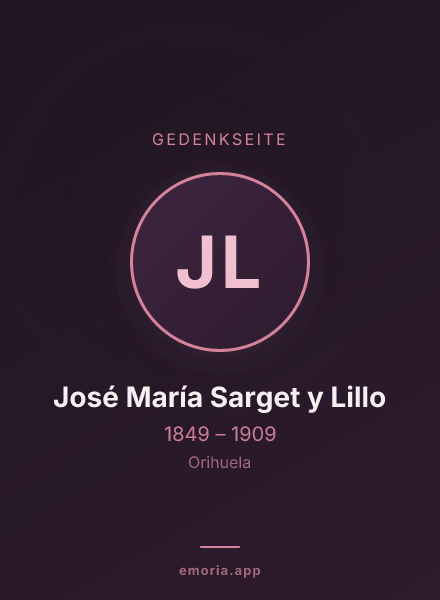 Gedenkportrait von José María Sarget y Lillo