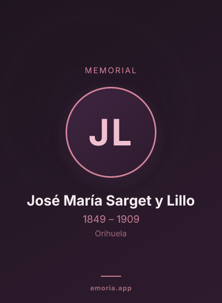 Memorial portrait of José María Sarget y Lillo