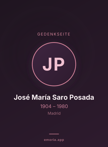 Gedenkportrait von José María Saro Posada