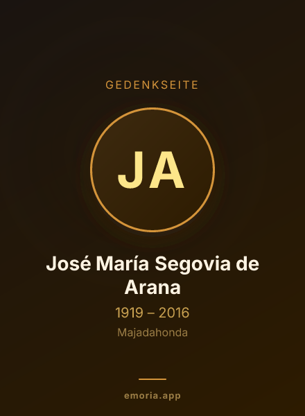 Gedenkportrait von José María Segovia de Arana
