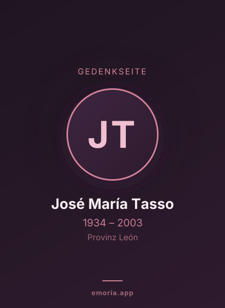 Gedenkportrait von José María Tasso