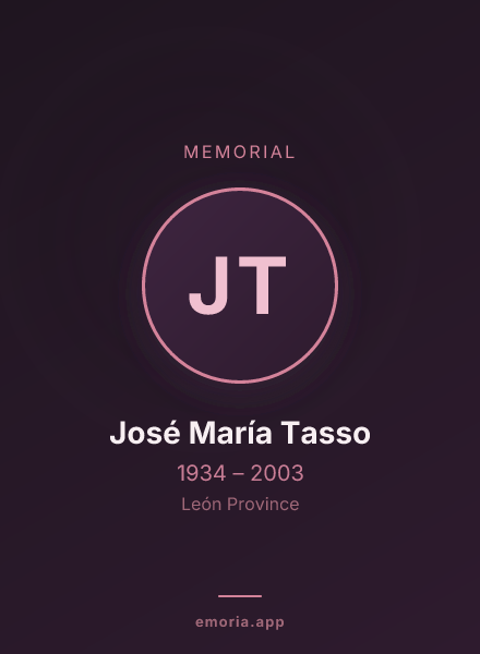 Memorial portrait of José María Tasso