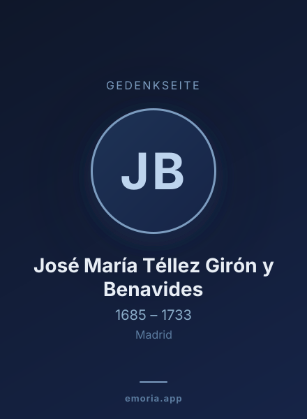 Gedenkportrait von José María Téllez Girón y Benavides