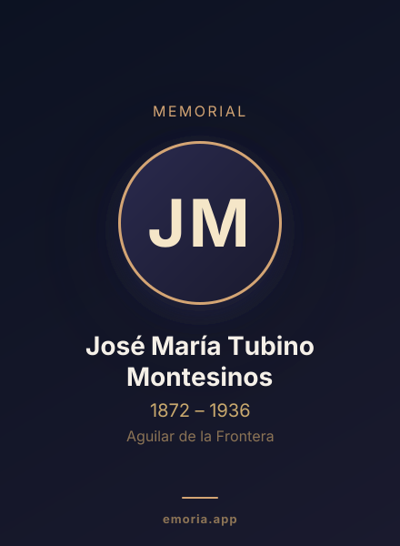 Memorial portrait of José María Tubino Montesinos