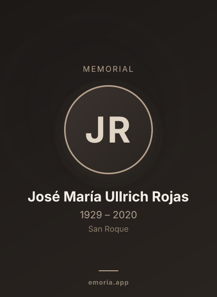 Memorial portrait of José María Ullrich Rojas