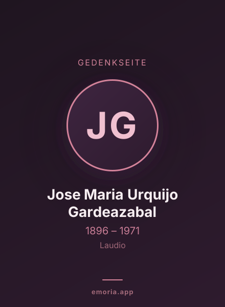 Gedenkportrait von Jose Maria Urquijo Gardeazabal