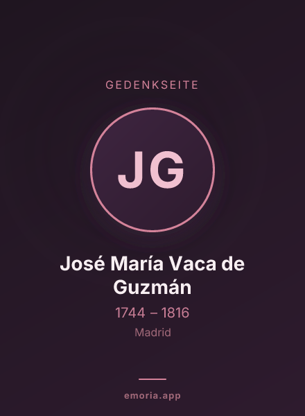 Gedenkportrait von José María Vaca de Guzmán