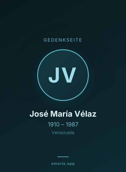 Gedenkportrait von José María Vélaz