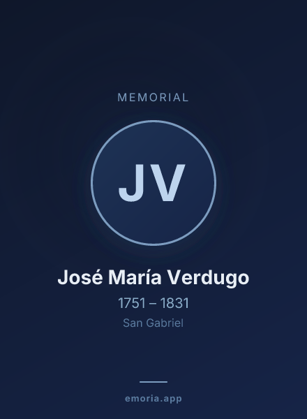 Memorial portrait of José María Verdugo
