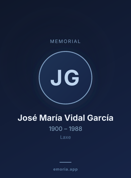 Memorial portrait of José María Vidal García