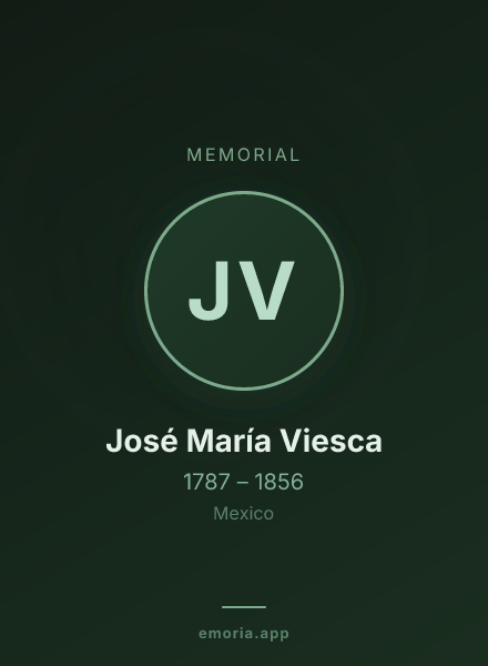 Memorial portrait of José María Viesca