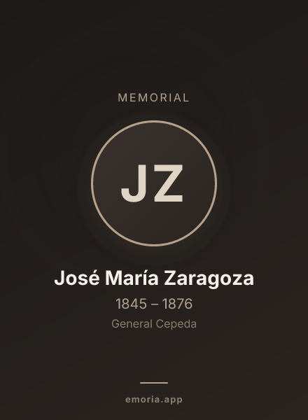 Memorial portrait of José María Zaragoza