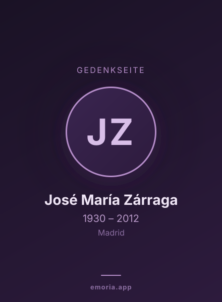 Gedenkportrait von José María Zárraga