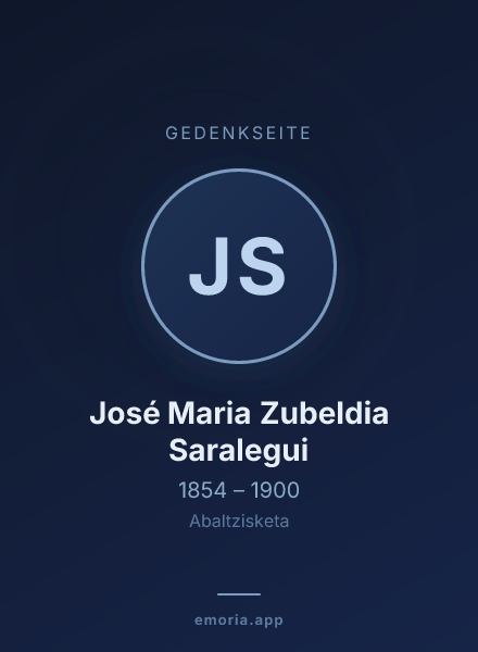 Gedenkportrait von José Maria Zubeldia Saralegui