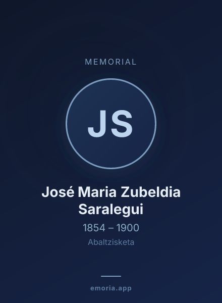 Memorial portrait of José Maria Zubeldia Saralegui