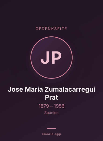 Gedenkportrait von Jose Maria Zumalacarregui Prat