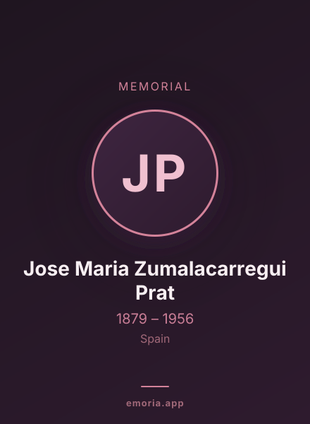 Memorial portrait of Jose Maria Zumalacarregui Prat