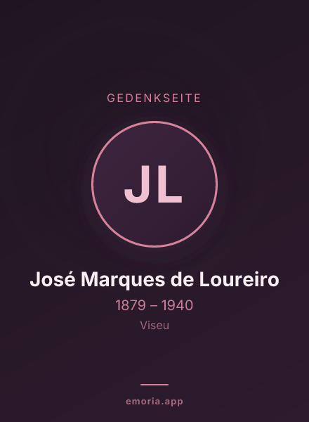 Gedenkportrait von José Marques de Loureiro