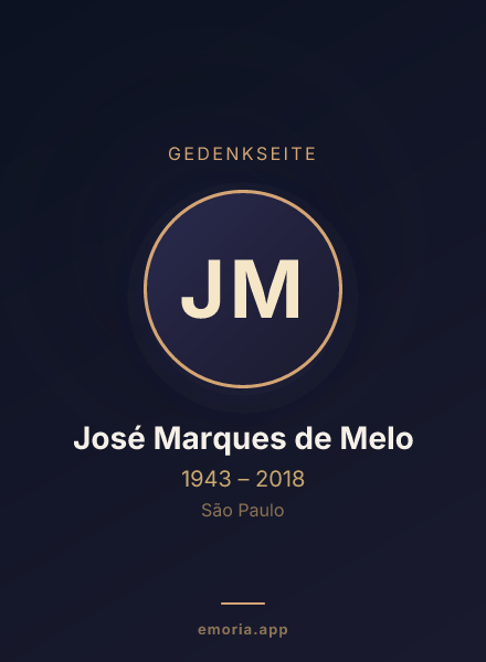 Gedenkportrait von José Marques de Melo