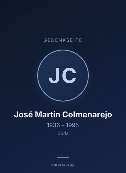 Gedenkportrait von José Martín Colmenarejo