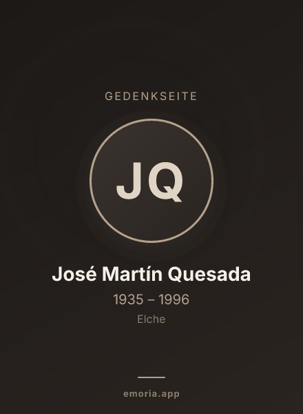 Gedenkportrait von José Martín Quesada