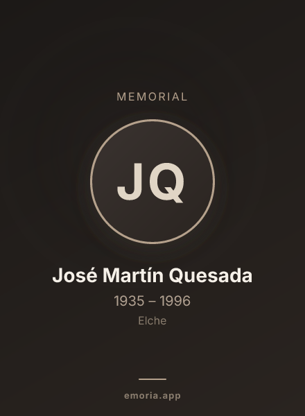 Memorial portrait of José Martín Quesada