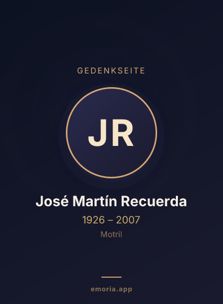Gedenkportrait von José Martín Recuerda