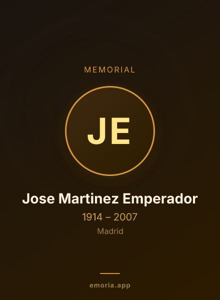 Memorial portrait of Jose Martinez Emperador