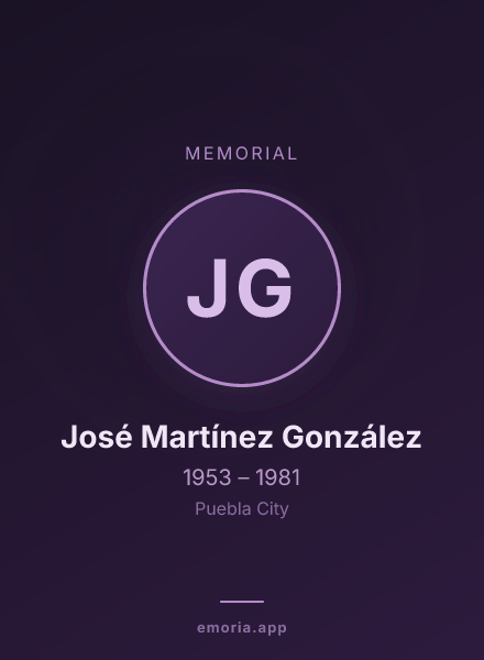 Memorial portrait of José Martínez González