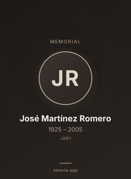 Memorial portrait of José Martínez Romero