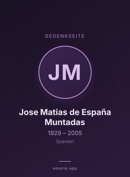 Gedenkportrait von Jose Matias de España Muntadas