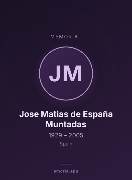 Memorial portrait of Jose Matias de España Muntadas