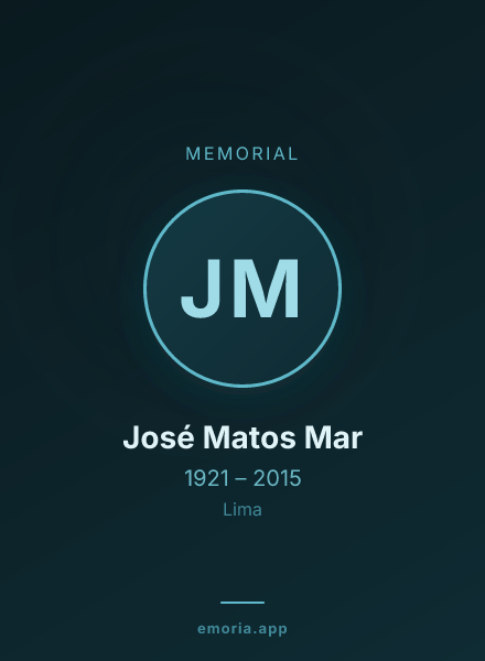 Memorial portrait of José Matos Mar