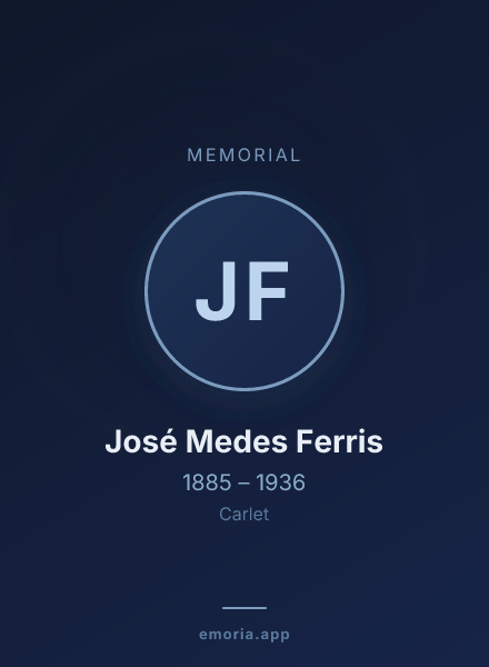 Memorial portrait of José Medes Ferris