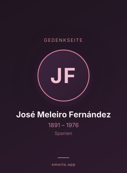 Gedenkportrait von José Meleiro Fernández