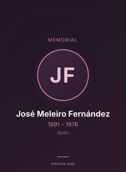 Memorial portrait of José Meleiro Fernández