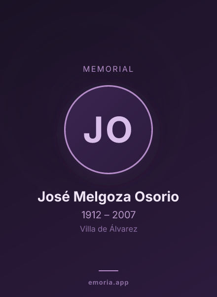 Memorial portrait of José Melgoza Osorio