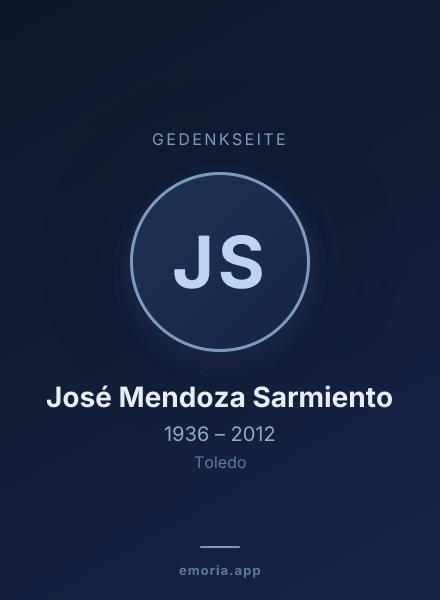 Gedenkportrait von José Mendoza Sarmiento
