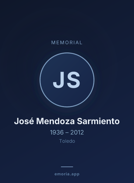 Memorial portrait of José Mendoza Sarmiento
