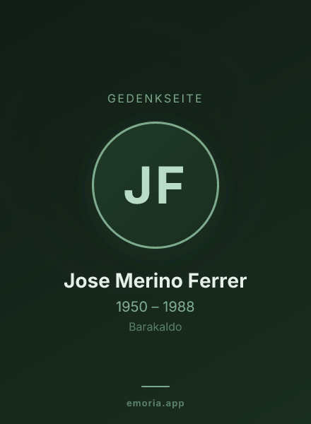 Gedenkportrait von Jose Merino Ferrer