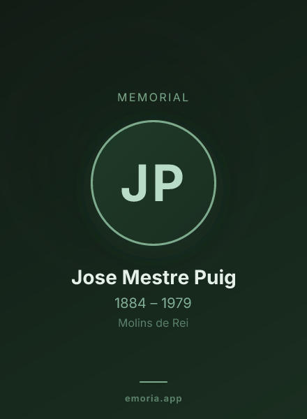 Memorial portrait of Jose Mestre Puig