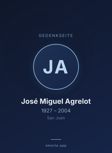 Gedenkportrait von José Miguel Agrelot