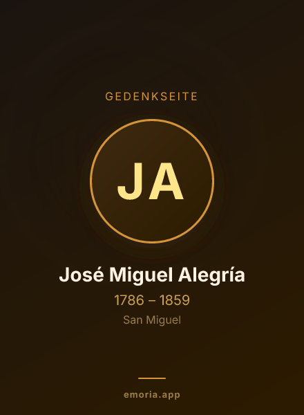 Gedenkportrait von José Miguel Alegría
