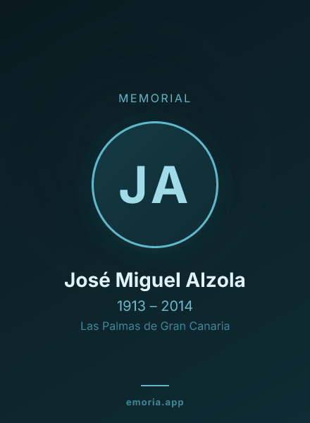 Memorial portrait of José Miguel Alzola